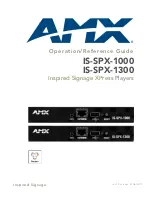 Preview for 1 page of AMX IS-SPX-1000 - SCHEMA Operation/Reference Manual