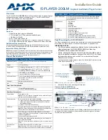 AMX LiveMedia IS-PLAYER-200LM Installation Manual preview