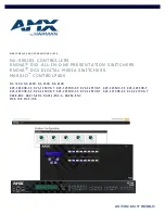 Preview for 1 page of AMX Massio MCP-108 Webconsole And Programming Manual