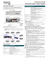 Preview for 1 page of AMX MAX-AVM Installation Manual