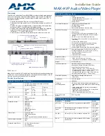 Preview for 1 page of AMX MAX-AVP Installation Manual