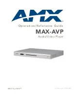 AMX MAX-AVP Operation/Reference Manual предпросмотр