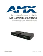 AMX MAX-CSD 10 Operation And Reference Manual preview