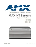AMX MAX-HT04 Operation/Reference Manual preview