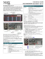 Preview for 1 page of AMX MAX-MMS400M Installation Manual