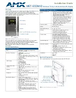 AMX MET-ECOM-D Installation Manual preview