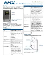 Preview for 1 page of AMX MET-ECOM-D Installation Manual