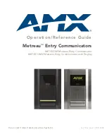Preview for 1 page of AMX MET-ECOM Operation/Reference Manual