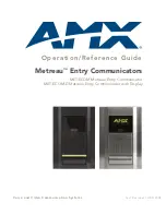 AMX MET-ECOM Operation/Reference Manual предпросмотр