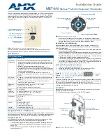 Preview for 1 page of AMX Metreau MET-6N Installation Manual