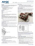 Preview for 1 page of AMX METREAU MET-6NE Quick Start Manual