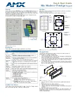 AMX Mio Modero Prestige Quick Start Manual preview