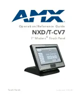 AMX Modero CV7 Operation/Reference Manual preview