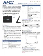 AMX Modero MXT-1001 Quick Start Manual preview