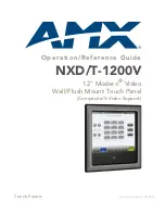 Preview for 1 page of AMX Modero NXD-1200V Operation/Reference Manual