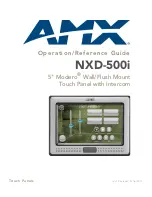 Preview for 1 page of AMX Modero NXD-500i Operation/Reference Manual