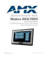 AMX Modero NXD-700Vi Operation/Reference Manual preview