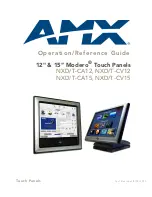 AMX Modero NXD-CA12 Operation/Reference Manual preview