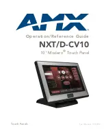 Preview for 1 page of AMX modero NXD-CV10 Operation/Reference Manual