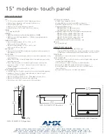 Preview for 3 page of AMX modero NXT-CA15 Specifications