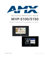 Предварительный просмотр 1 страницы AMX Modero ViewPoint MVP-5100 Operation/Reference Manual