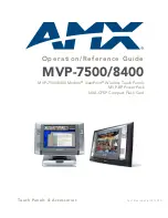 Preview for 1 page of AMX Modero ViewPoint MVP-7500 Operation/Reference Manual