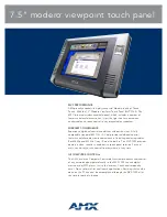 AMX Modero ViewPoint MVP-7500 Specifications preview