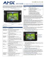 AMX Modero ViewPoint MVP-8400i Installation Manual preview