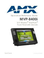 Preview for 1 page of AMX Modero ViewPoint MVP-8400i Operation/Reference Manual