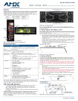 Preview for 1 page of AMX MXD-1900L-PAN Quick Start Manual