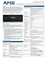 Preview for 1 page of AMX MXT-1900L-PAN Installation Manual