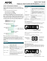 AMX NetLinx Hub Cards and Modules NXC-NH/HS/HE Quick Start Manual preview