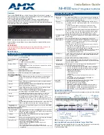 AMX NetLinx Integrated Controller NI-4100 Installation Manual preview