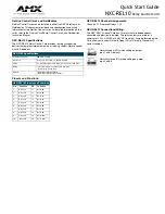 Preview for 1 page of AMX netlinx NXC-REL10 Quick Start Manual