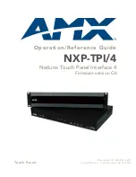 Preview for 1 page of AMX NetLinx NXP-TPI/4 Operation/Reference Manual