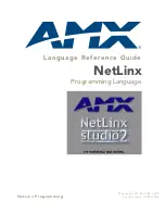 Предварительный просмотр 1 страницы AMX NETLINX PROGRAMMING LANGUAGE Manual