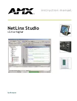 Предварительный просмотр 1 страницы AMX NETLINX STUDIO V2.4 Instruction Manual