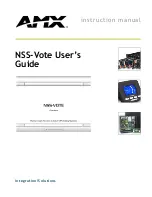 Preview for 1 page of AMX NSS-VOTE User Manual