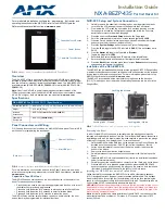 Preview for 1 page of AMX NXA-435-BL Installation Manual