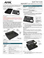 Preview for 1 page of AMX NXA-BASE/1 Quick Start Manual