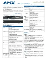 Preview for 1 page of AMX NXA-ENET8-2POE Installation Manual