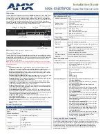 Preview for 1 page of AMX NXA-ENET8POE Installation Manual