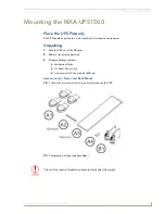 Предварительный просмотр 17 страницы AMX NXA-UPS1500 Operation/Reference Manual