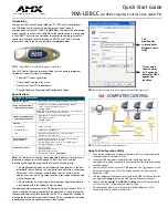 Preview for 1 page of AMX NXA-USBCC Quick Start Manual