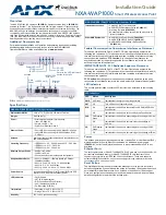 AMX NXA-WAP1000 Installation Manual preview