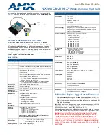 AMX NXA-WC80211G-CF Installation Manual preview