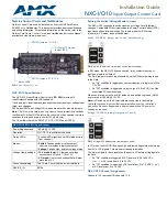 Preview for 1 page of AMX NXC-I/O10 Installation Manual