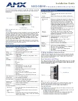 Preview for 1 page of AMX NXD-500IW Installation Manual