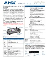 Preview for 1 page of AMX NXP-PLV Installation Manual