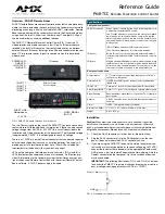 Предварительный просмотр 1 страницы AMX PHAST PMB-TCC Reference Manual